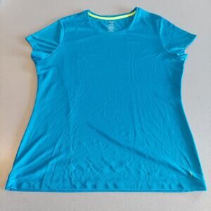 Danskin Now Shirt Womens 2XL Blue Light Weight Short Sleeve Tee